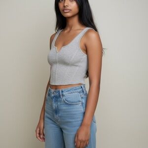 * NEW Aerie Sweater Corset Tank Size XXS Gray